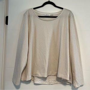 Calvin Klein | Cream & Gold Long Sleeve Shirt